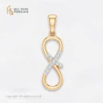 Pandantiv Aur Galben 14K Infinit Minimalist cu Zirconiu – Modern Infinity Gold Pendant