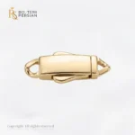 Închizătoare din aur galben 14K tip cutie netedă cu siguranțe duble Bijuterii Persian