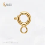 Închizătoare din aur galben 14K tip inel de primăvară rotundă cu arc Bijuterii Persian