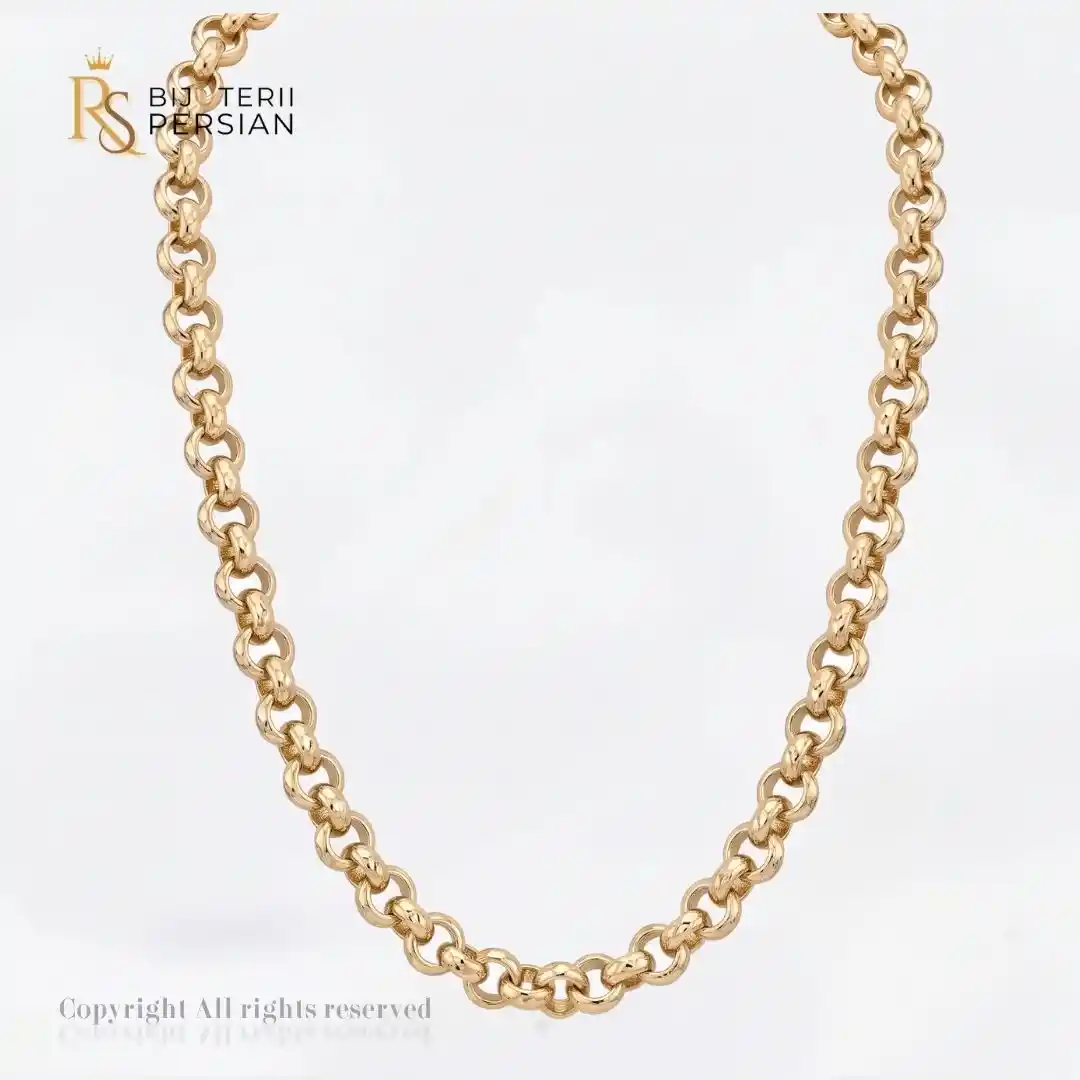 lant-aur-galben-14k-zale-rotunde-rollo-bijuterii-persian Lanț din aur galben 14K cu zale rotunde circulare tip Rollo Bijuterii Persian