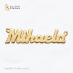 Pandantiv din aur galben 14K personalizat cu numele Mihaela Bijuterii Persian